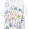 Meadow Floral Cotton Linen Top