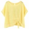 2026/06/1000442436.jpg Mesh Washed Linen Ruched Top – One Size