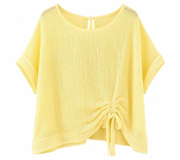 2026/06/1000442436.jpg Mesh Washed Linen Ruched Top – One Size
