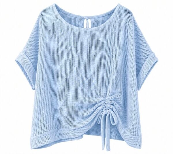 2026/06/1000442439.jpg Mesh Washed Linen Ruched Top – One Size