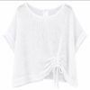 2026/06/1000442453.jpg Mesh Washed Linen Ruched Top – One Size