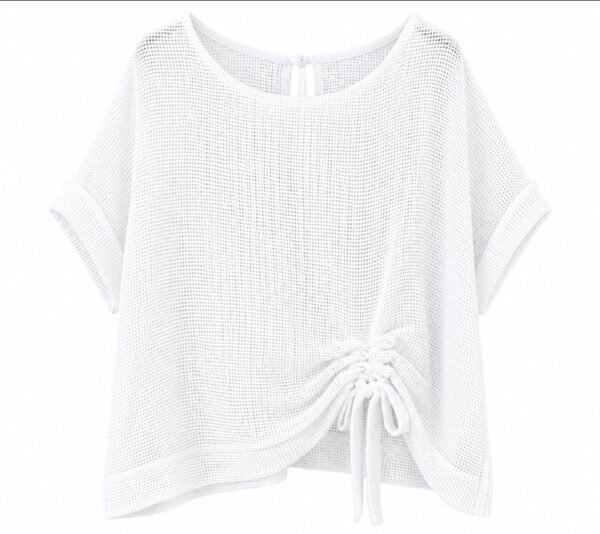 2026/06/1000442453.jpg Mesh Washed Linen Ruched Top – One Size