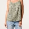 Bandana Cheescloth Strappy Top