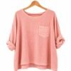 Washed Linen One Pocket Top – One size