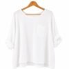 Washed Linen One Pocket Top – One size