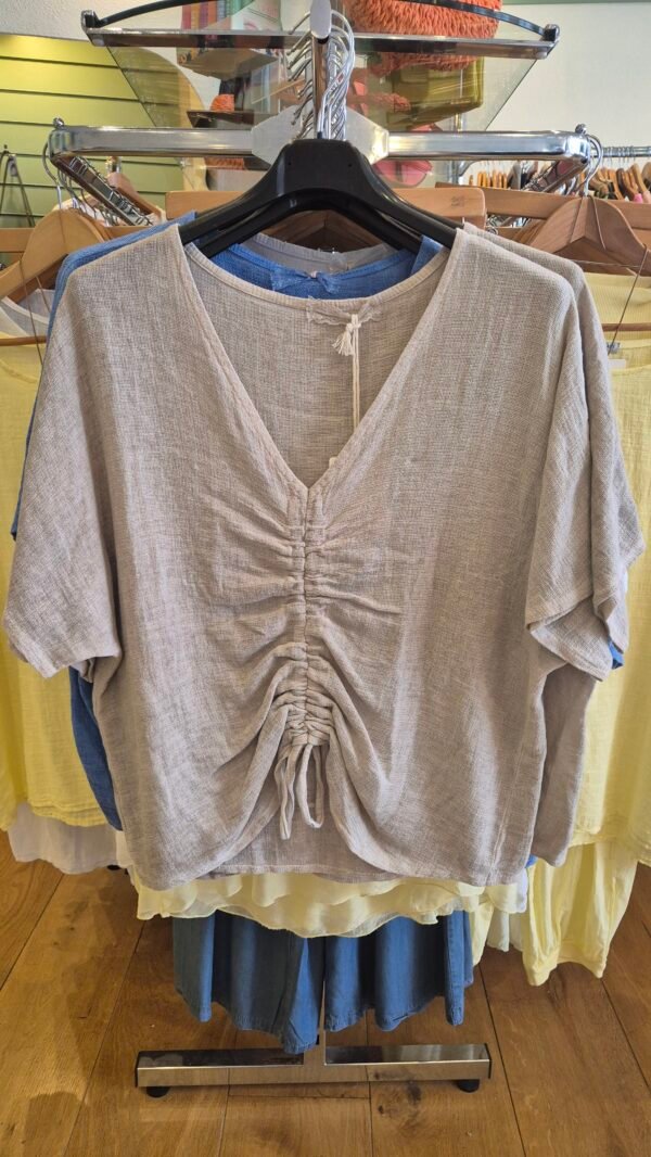 2026/06/1000449221-scaled.jpg Sienna Ruched Linen Blend Top