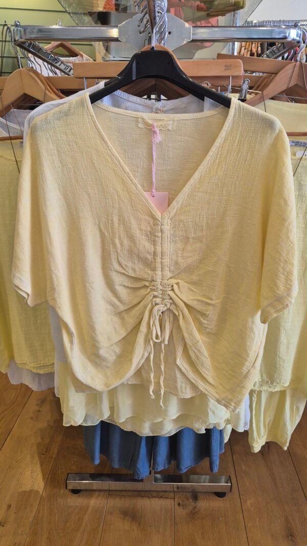 2026/06/1000449226-scaled.jpg Sienna Ruched Linen Blend Top