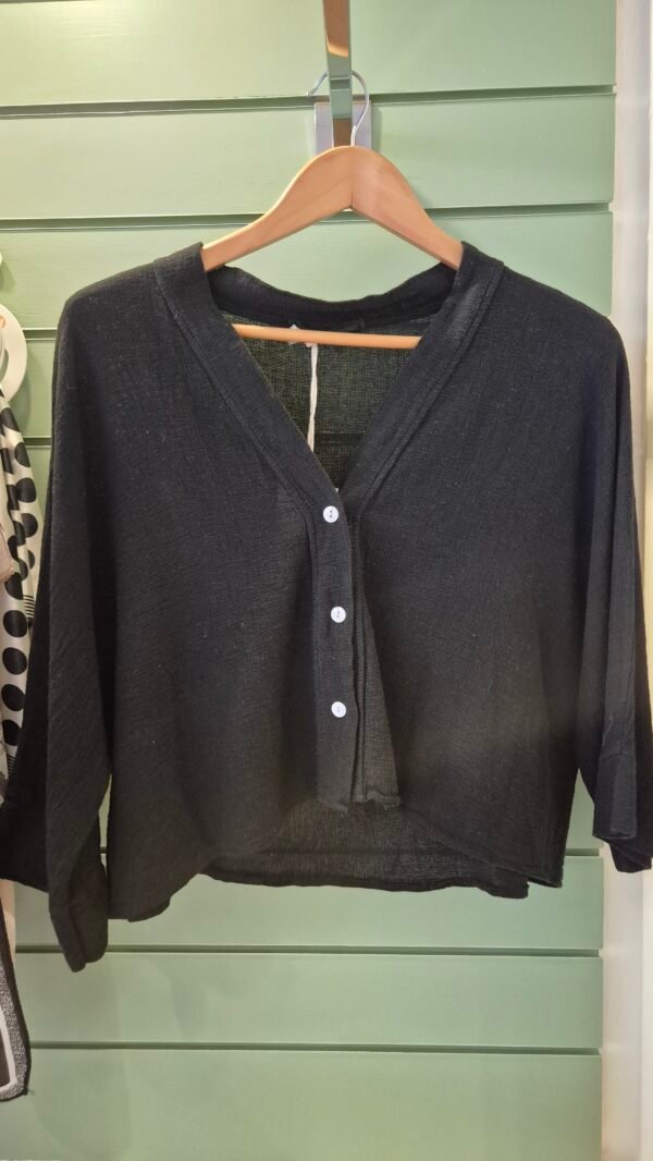 Linen Blend Button Cardigan