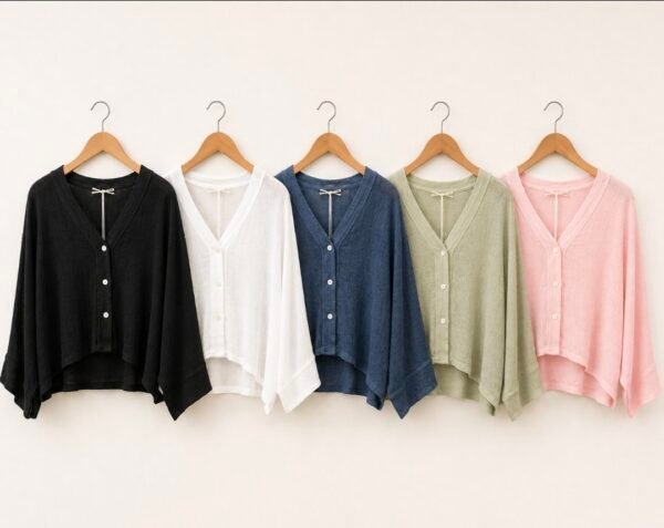 Linen Blend Button Cardigan