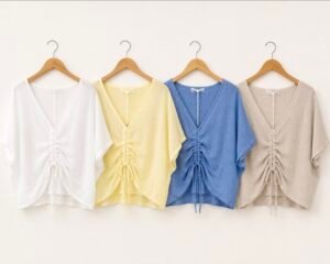 2026/06/1000449499.jpg Sienna Ruched Linen Blend Top