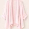 Linen Blend Waterfall Shrug – One Size
