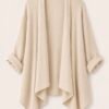 Linen Blend Waterfall Shrug – One Size