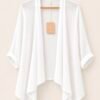 Linen Blend Waterfall Shrug – One Size