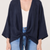 Lightweight Tie Front Kimono Shrug