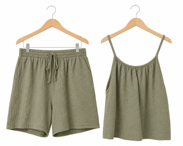 Cheesecloth Cami & Shorts Co-Ord Set – One Size