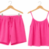 Cheesecloth Cami & Shorts Co-Ord Set – One Size