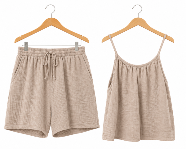 Cheesecloth Cami & Shorts Co-Ord Set – One Size