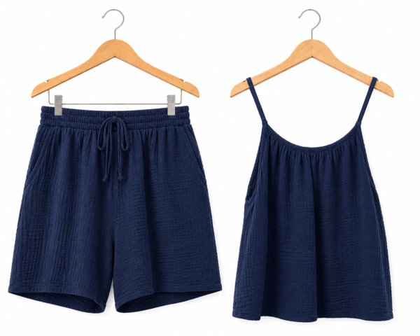Cheesecloth Cami & Shorts Co-Ord Set – One Size
