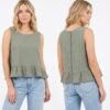 Crinkle Frill Vest Top