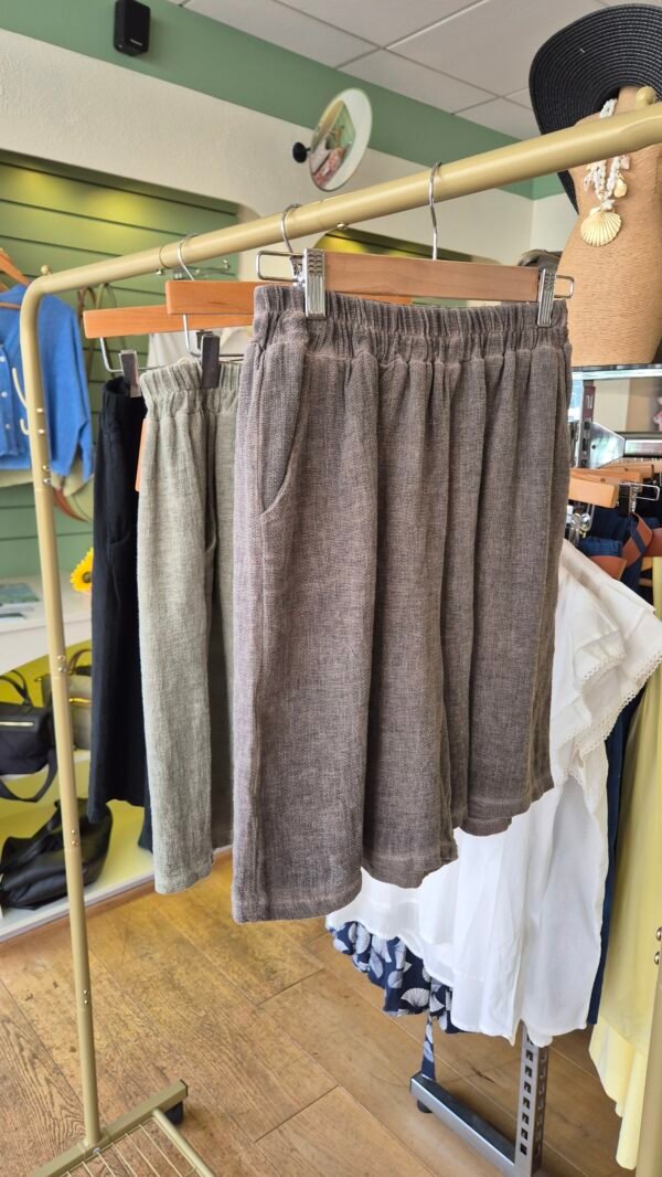 Washed Linen Blend Shorts