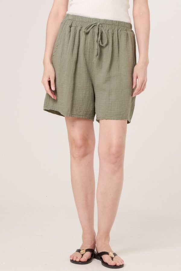 Khaki Cotton Shorts