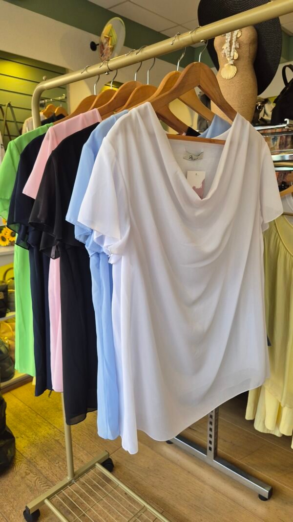 Chiffon Cowl Neck Blouse