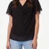 Chiffon Cowl Neck Blouse