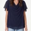 Chiffon Cowl Neck Blouse