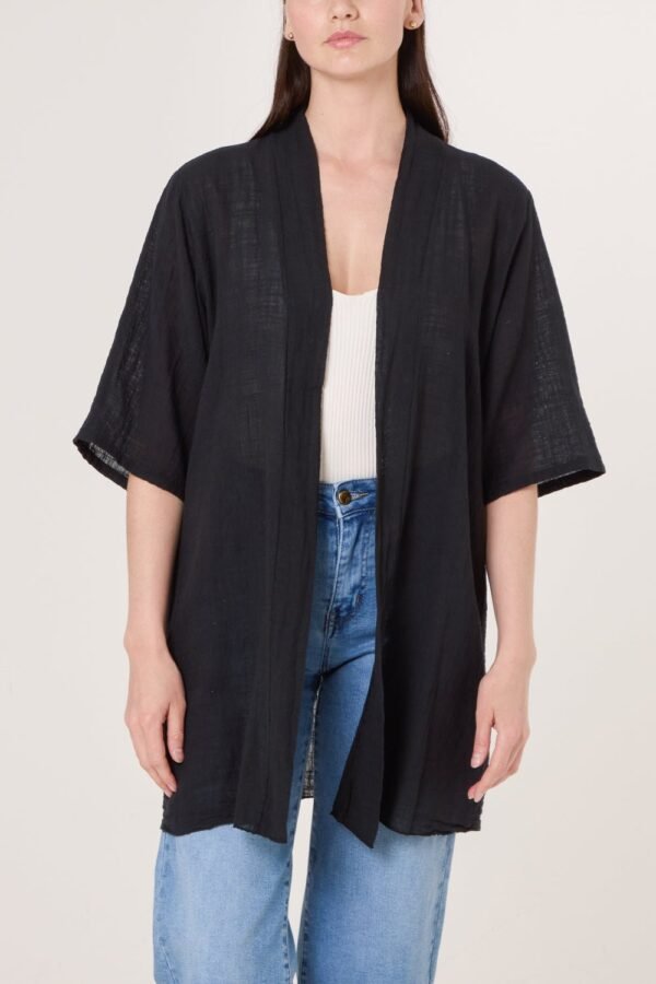 Cotton Open Front Kimono