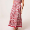 Floral Print Shirred Bust Bandeau Dress