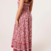 Floral Print Shirred Bust Bandeau Dress