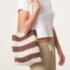 Striped Crochet Handbag