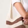 Striped Crochet Handbag