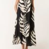 Leaf Print Maxi Dress – One Size