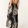 Leaf Print Maxi Dress – One Size