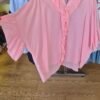Broderie Frill Oversized Cotton Top – Baby Pink