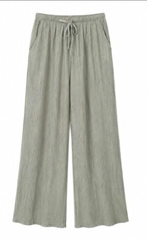Crinkle Wide Leg Trousers