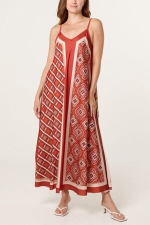 Silk Cami Paisley Midi Dress