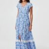 Stella Morgan Blue Mosaic Maxi Dress