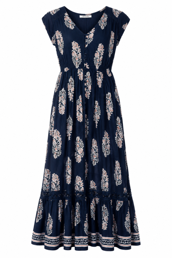 Stella Morgan Navy Printed Maxi Dress