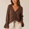 2026/08/1000471241.jpg Ruched Front Crinkle Top