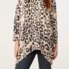 Leopard Print Zip Side Top – One Size