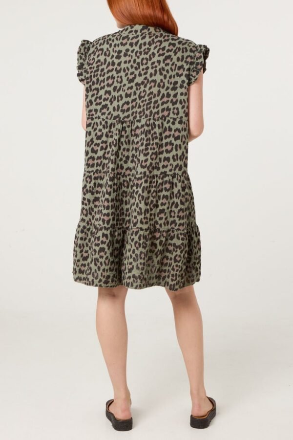 Leopard Print Cheesecloth Dress – One Size