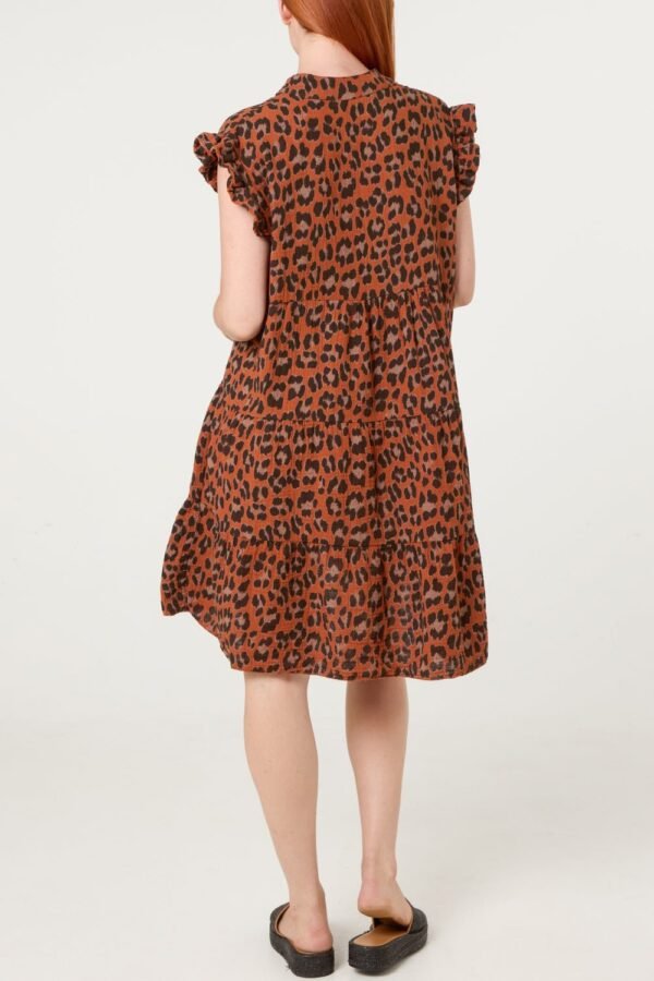 Leopard Print Cheesecloth Dress – One Size