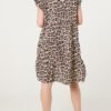 Leopard Print Cheesecloth Dress – One Size