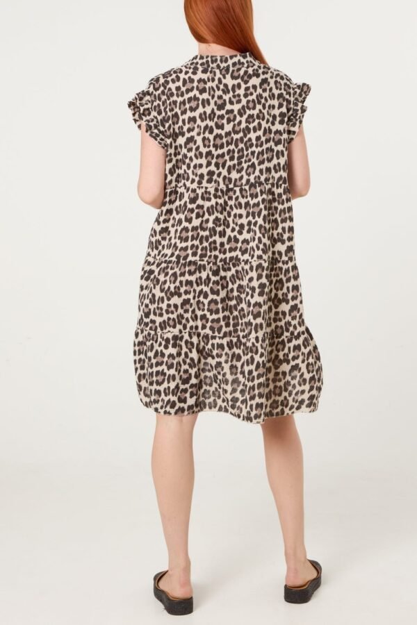 Leopard Print Cheesecloth Dress – One Size