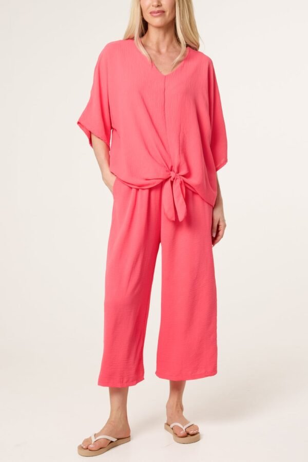 Two-Piece Tie Front Co-Ord Set – One Size