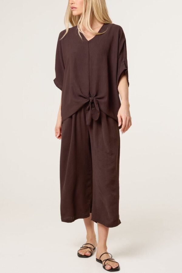 Two-Piece Tie Front Co-Ord Set – One Size
