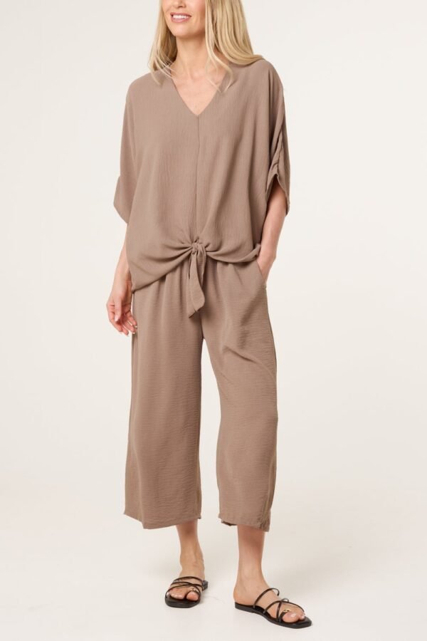 Two-Piece Tie Front Co-Ord Set – One Size
