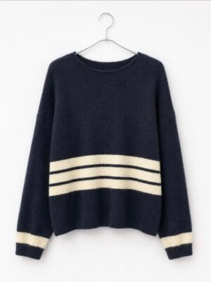 Navy Stripe Soft Knit Jumper